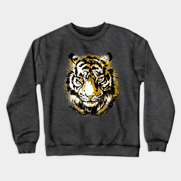 Vintage Tiger - Retro Tiger - Safari Tiger Crewneck Sweatshirt by BigWildKiwi